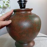 Vintage, aged copper metal lamp base