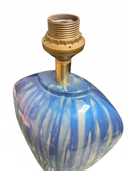 Blue ceramic table lamp base