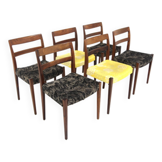 Set of 6 "Garmi" rosewood chairs, Troeds, Sweden, 1960