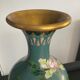 Vintage cloisonné vase in enamels and brass