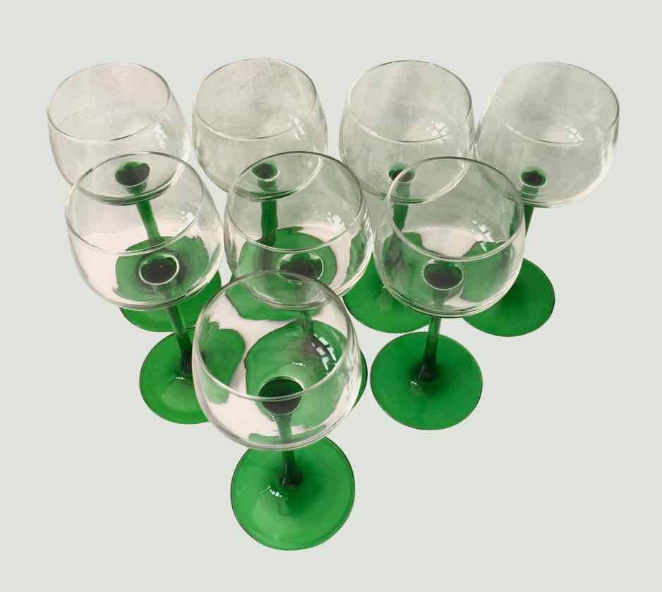 Set de 8 verres à vin d’Alsace
