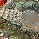 SILEA ceramic fruit bowl with grape and vine pattern