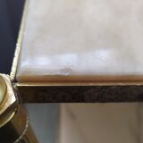 Alabaster harness brass foot