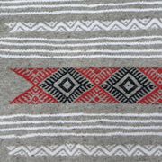 Geometric woven rug with fringes – Ethnic style – Hallway & interior