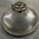 Suspension in holophane striated glass and brass support - art-deco period