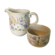 Vintage milk jug and sugar bowl set by Poole Pottery England 1980