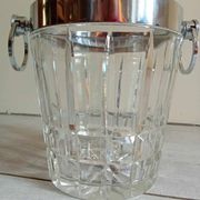 Champagne bucket in crystal 70s