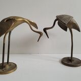 Duo herons brass wings