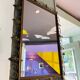Vintage brass Deknudt mirror with shelf, 1970s