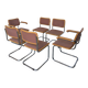 Set of 6 Vintage Cesca Chair by Bene Austria 1970s / Mid Century Chrome Din