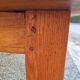Solid oak farmhouse table, two drawers, vintage, early twentieth century.