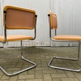 Pair of chairs by Marcel Breuer Cesca B32 skaï 1960
