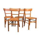 Ensemble 4 chaises bistrot Baumann vintage