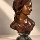 Bust of a woman 40 cm – Art Nouveau style – bronze effect finish