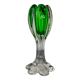 Sommerso green candle holder by Flavio Poli for Seguso, Murano glass, Italy, 1970