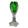Sommerso green candle holder by Flavio Poli for Seguso, Murano glass, Italy, 1970