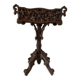 Carved oak planter