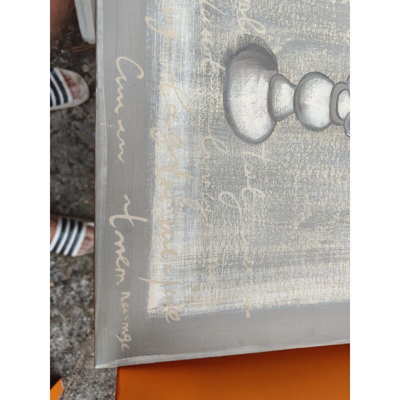 Huile sur toile "Chandelier"