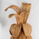 Pair of "pineapple" wall lights in rattan