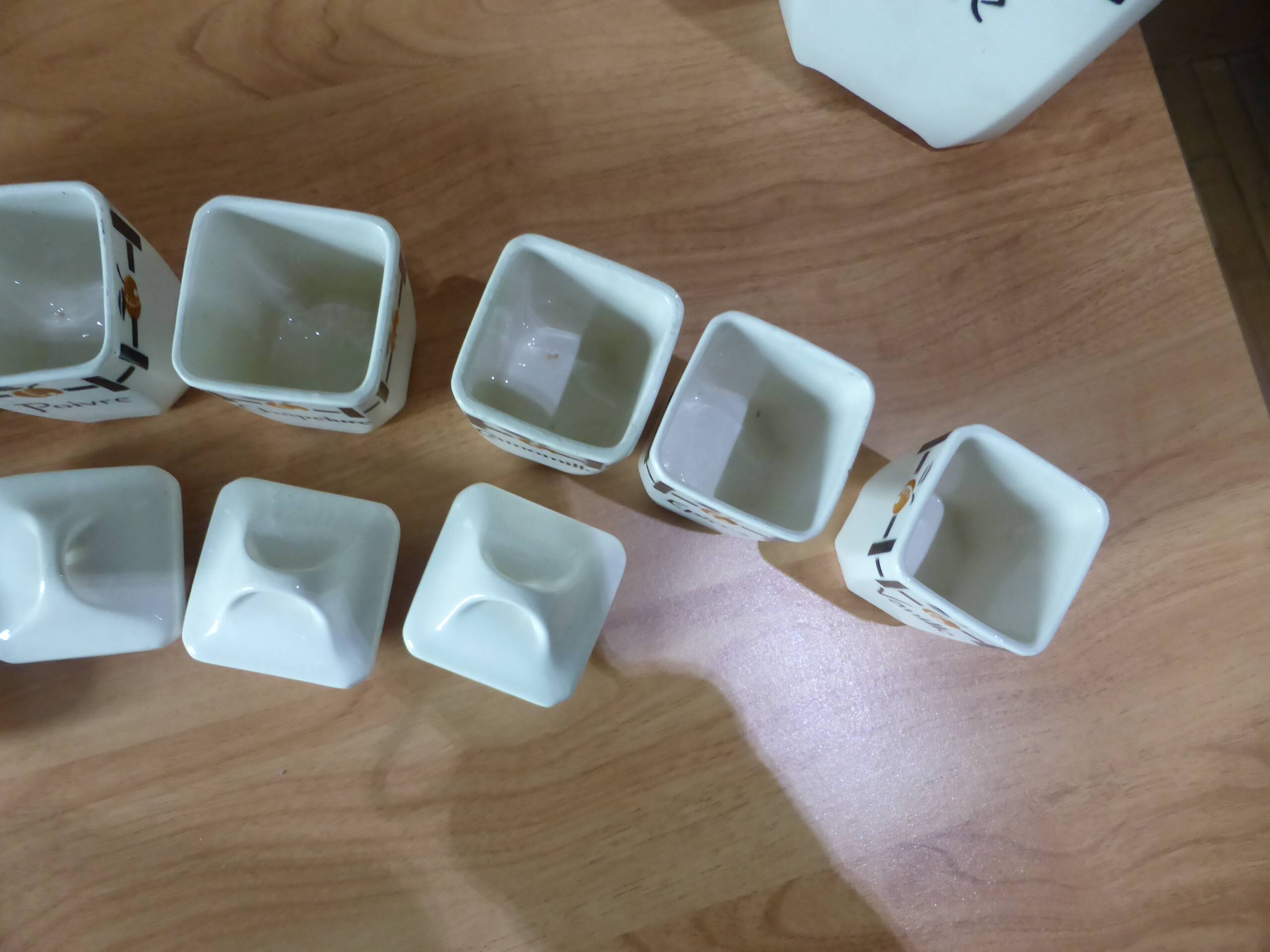 15 vintage porcelain spice boxes from Badonviller 240561