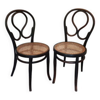 Paire de chaises bistrot Ungvar Ungarn 1900