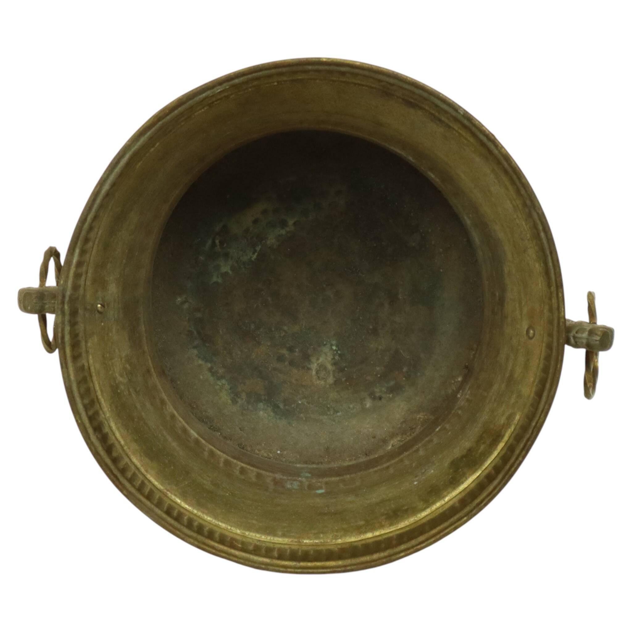 Old Brass Flower Pot Jardinière Mécap Belgium