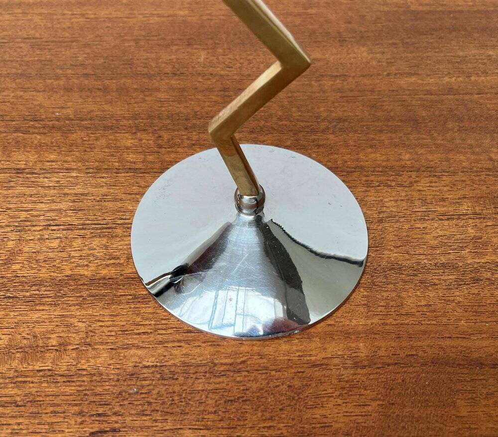 Italian postmodern metal candle holders, 1980s, set of 2