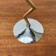 Italian postmodern metal candle holders, 1980s, set of 2