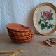 Set of 6 glazed scallop shell ramekins Emile Henry France