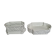Set of two table planters in white porcelain "Capodimonte"
