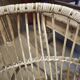 Set of 3 vintage rattan armchairs