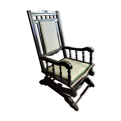 Fauteuil rocking- chair anglais  fin XIX ème