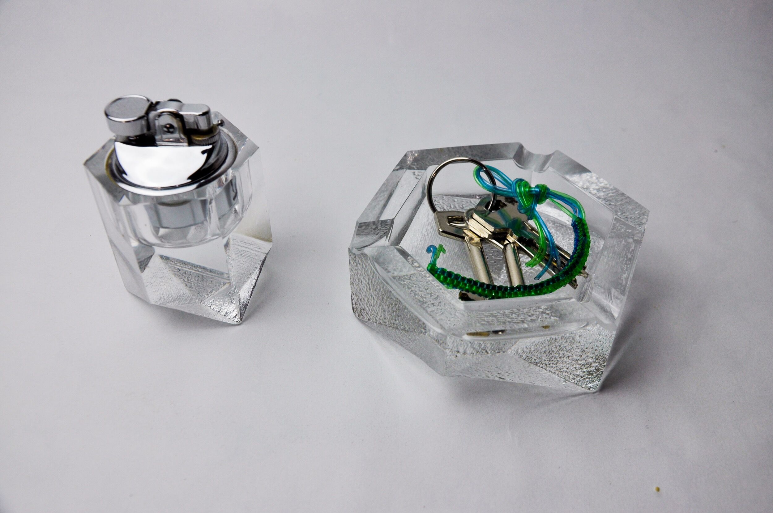 Lighter and ashtray by Antonio Imperatore, murano glass, Italy, 1970