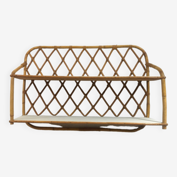 Rattan shelf