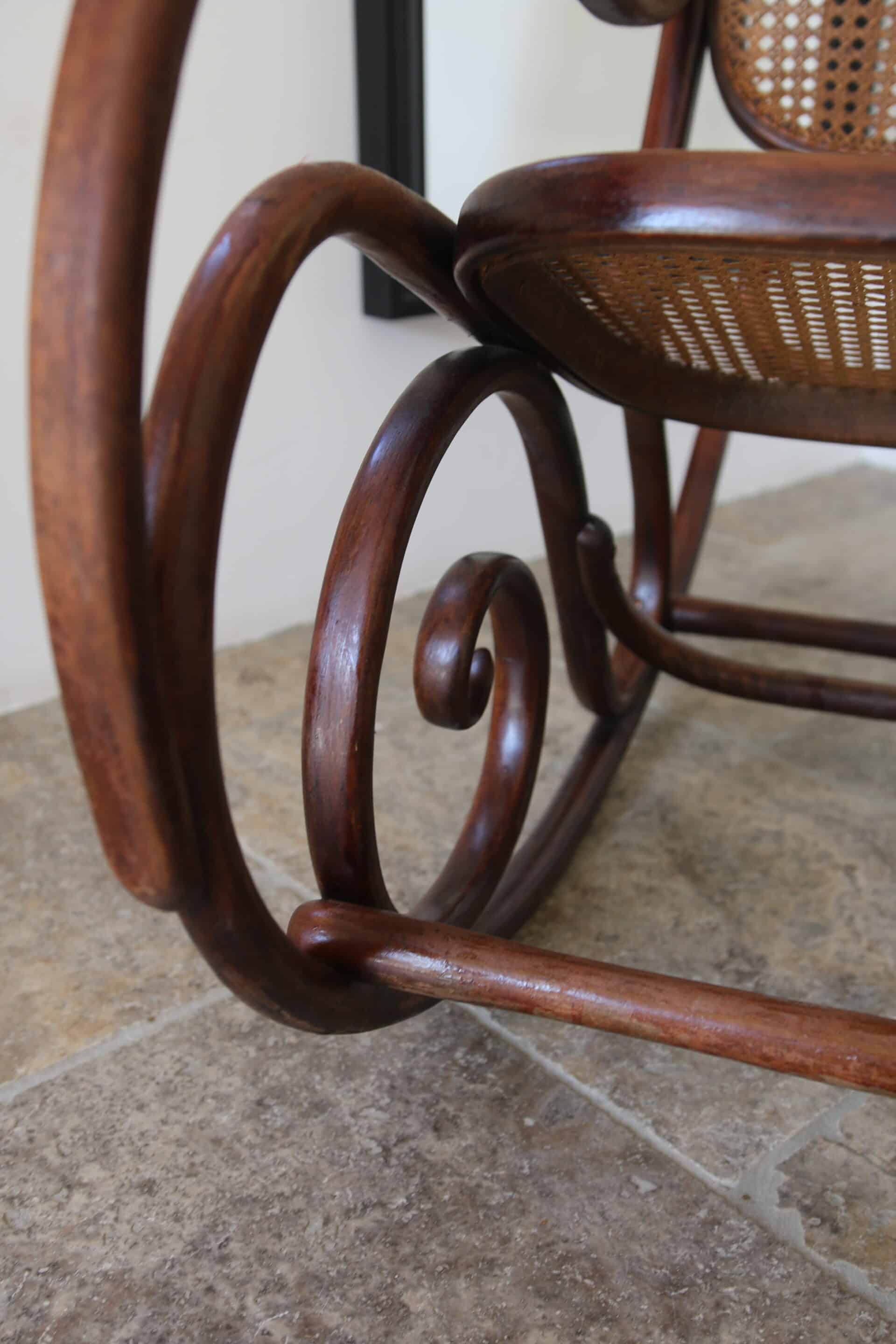 Vintage Thonet rocking chair, 1970s.