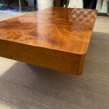Table basse en loupe d’orme, 1970s