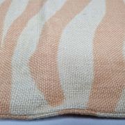 Linen cushion cover, beige and orange zebra pattern, 57 x 37 cm, Chhatwal & Jonsson