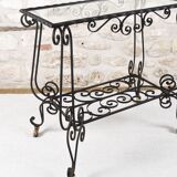 Wrought iron side table