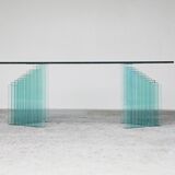 Vintage glass coffee table Italy