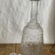 Carafe à vin en verre ciselé  transparent vintage