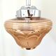 Antique amber and gold glass pendant light