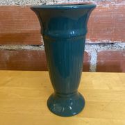 Vase ancien céramique verte années 70 vintage