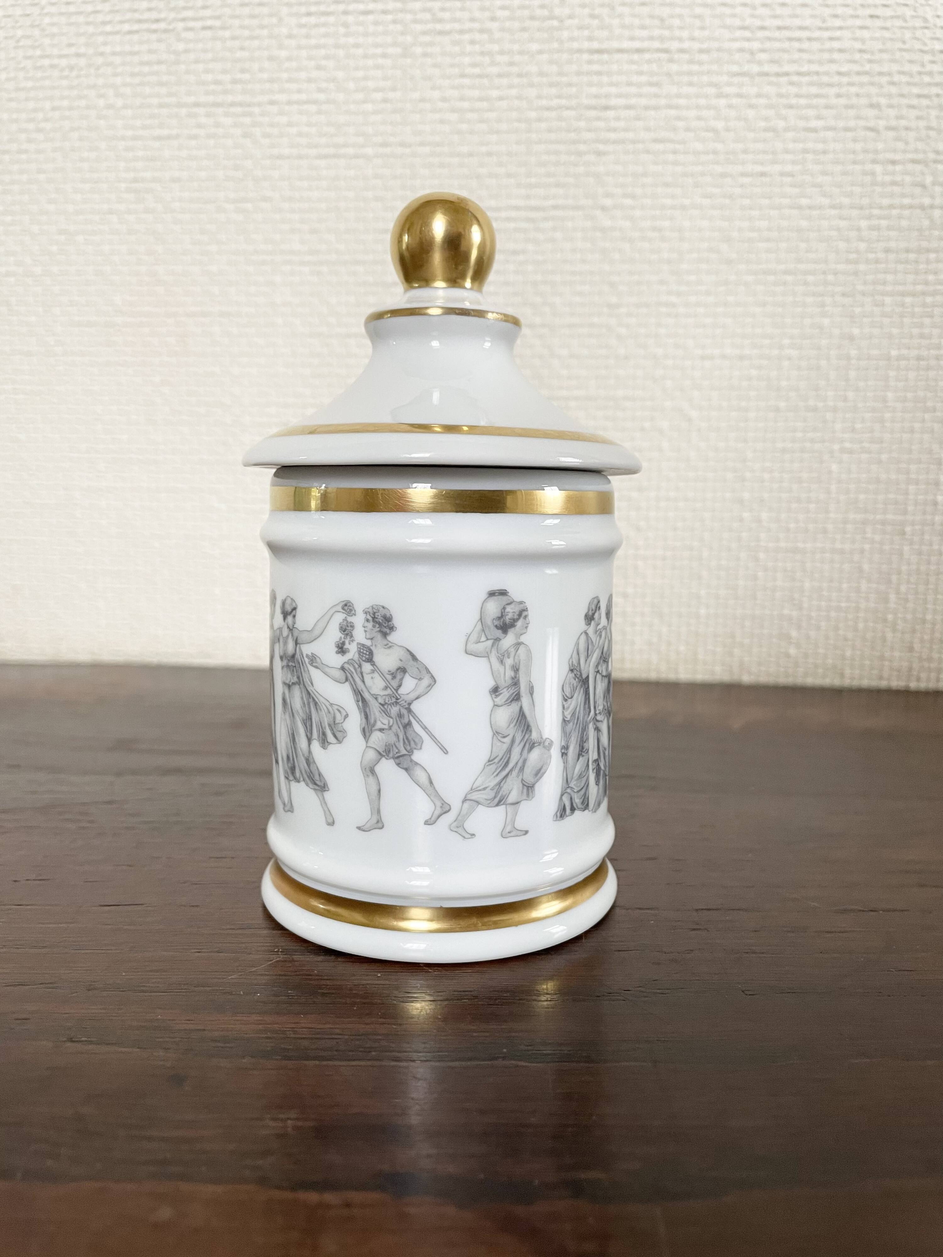 Limoges porcelain medicine jar H15 X D7