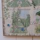 Ancient decorative panel in carved wood on the art of gardens in europe