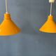 Ensemble (2) de suspensions vintage en métal jaune