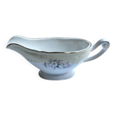 Vintage sauce boat L'Amandinoise model Paola white cream flowers