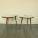 Paire de tables basse tripode vintage années 50
