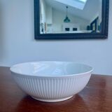 Soup tureen and large bowl in ribbed white porcelain, Royal Copenhagen