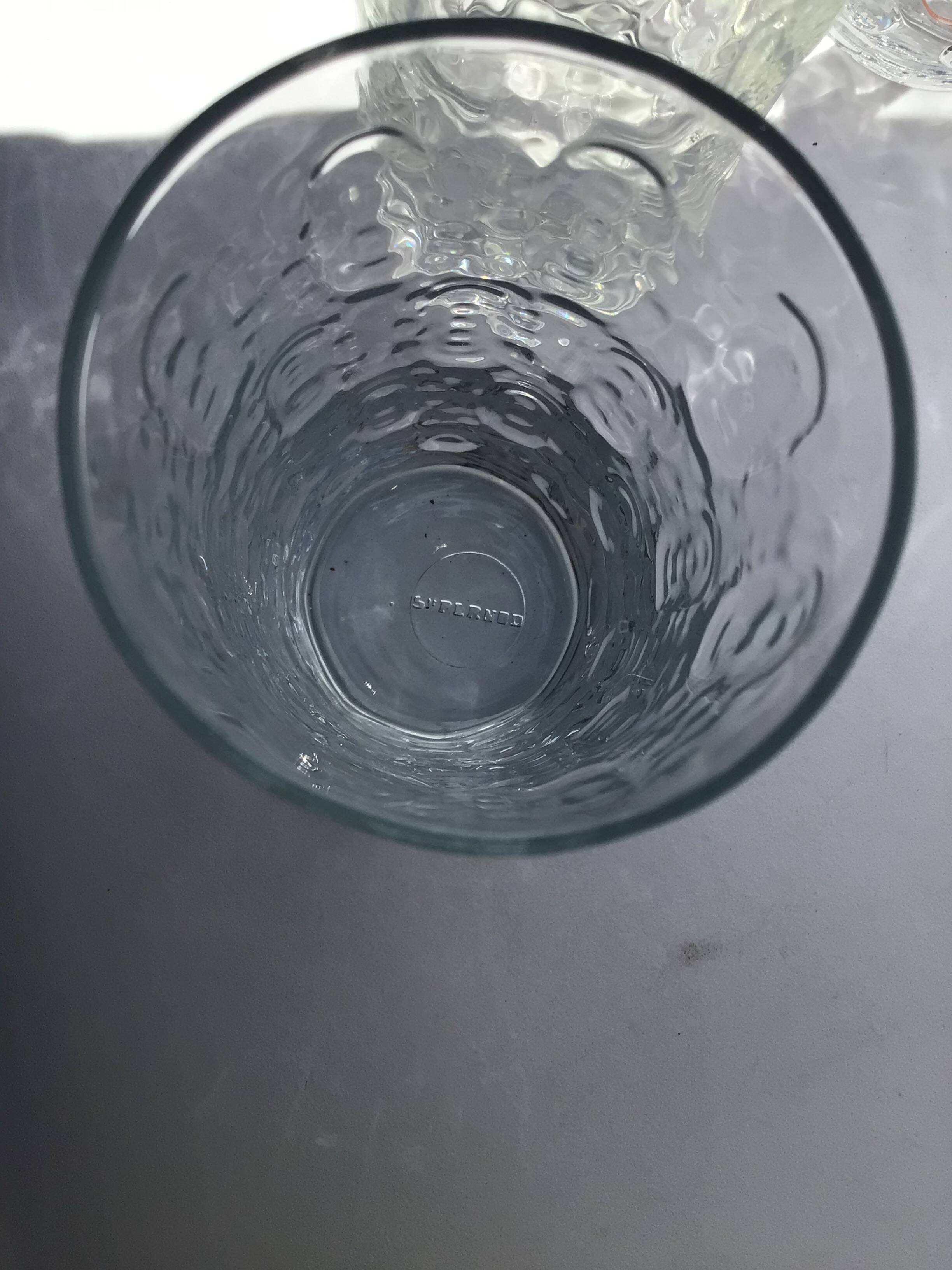 6 Long drink glasses relief glass oval bubbles Pernod