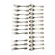 12 forks and 12 spoons.old .silver metal